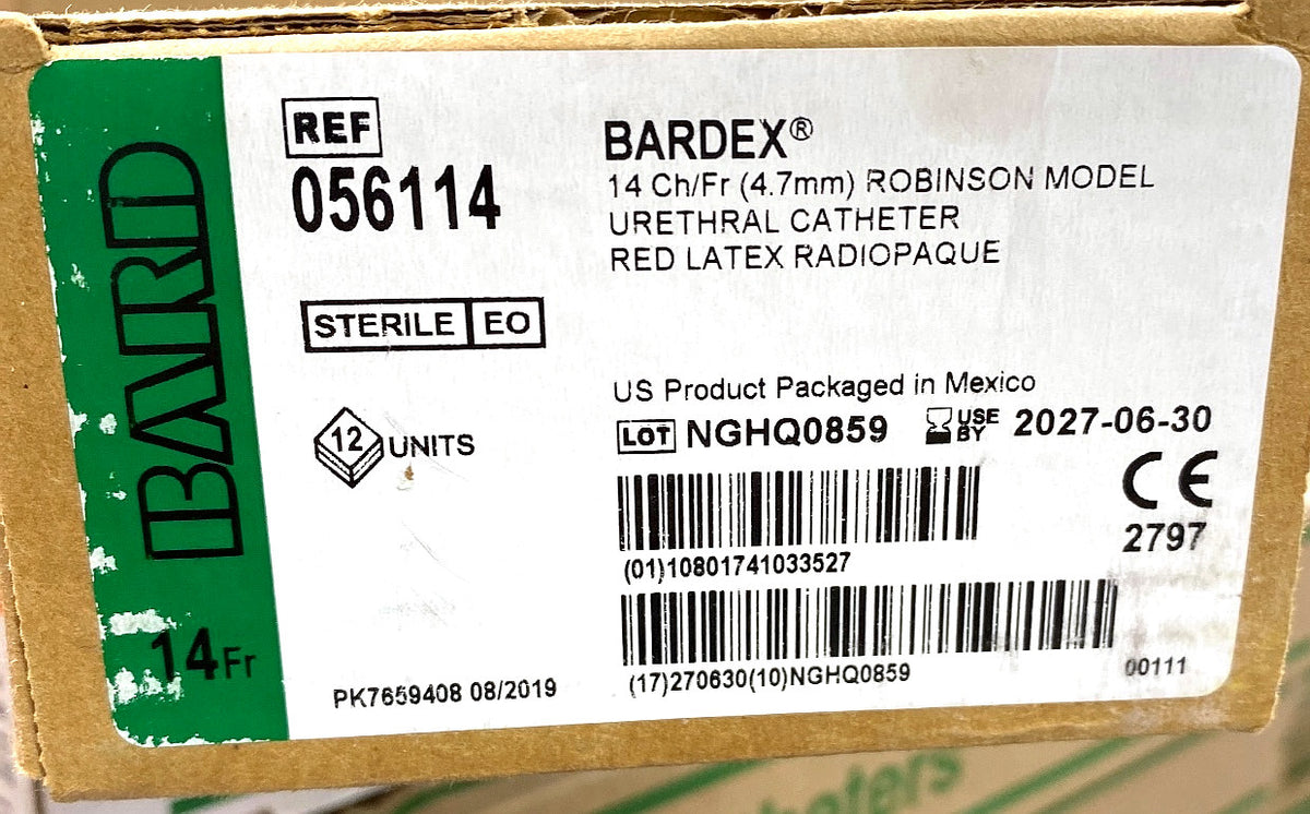 056114 - BARD - Bardex® Urethral Catheter Robinson Model, (BX/12)