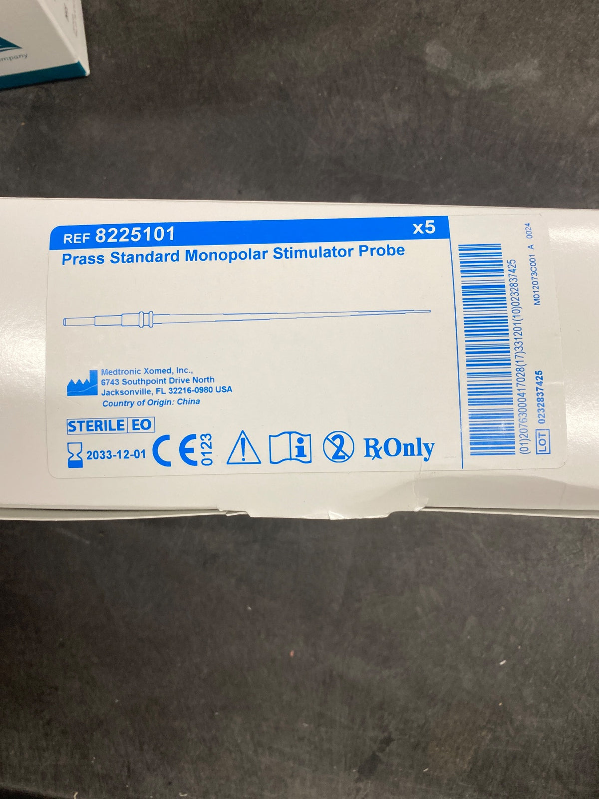 8225101 - MEDTRONIC - Standard Prass Flush Tip Monopolar Stimulating Probe, (BX/5)