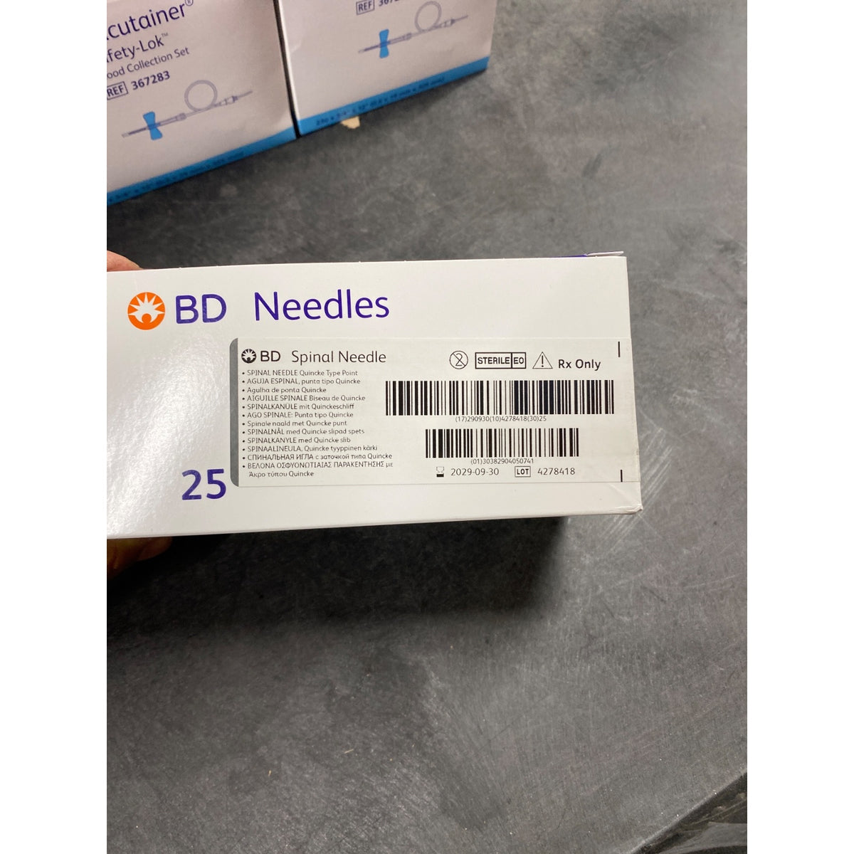405074 - BD - NEEDLE SPINAL S/SU 22GA 2-1/2IN QUINCKE, (BX/25)