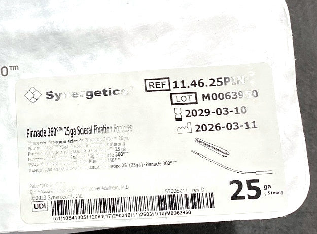 11.46.25PIN - SYNERGETICS - Sclera fixation forceps, (EA/1)