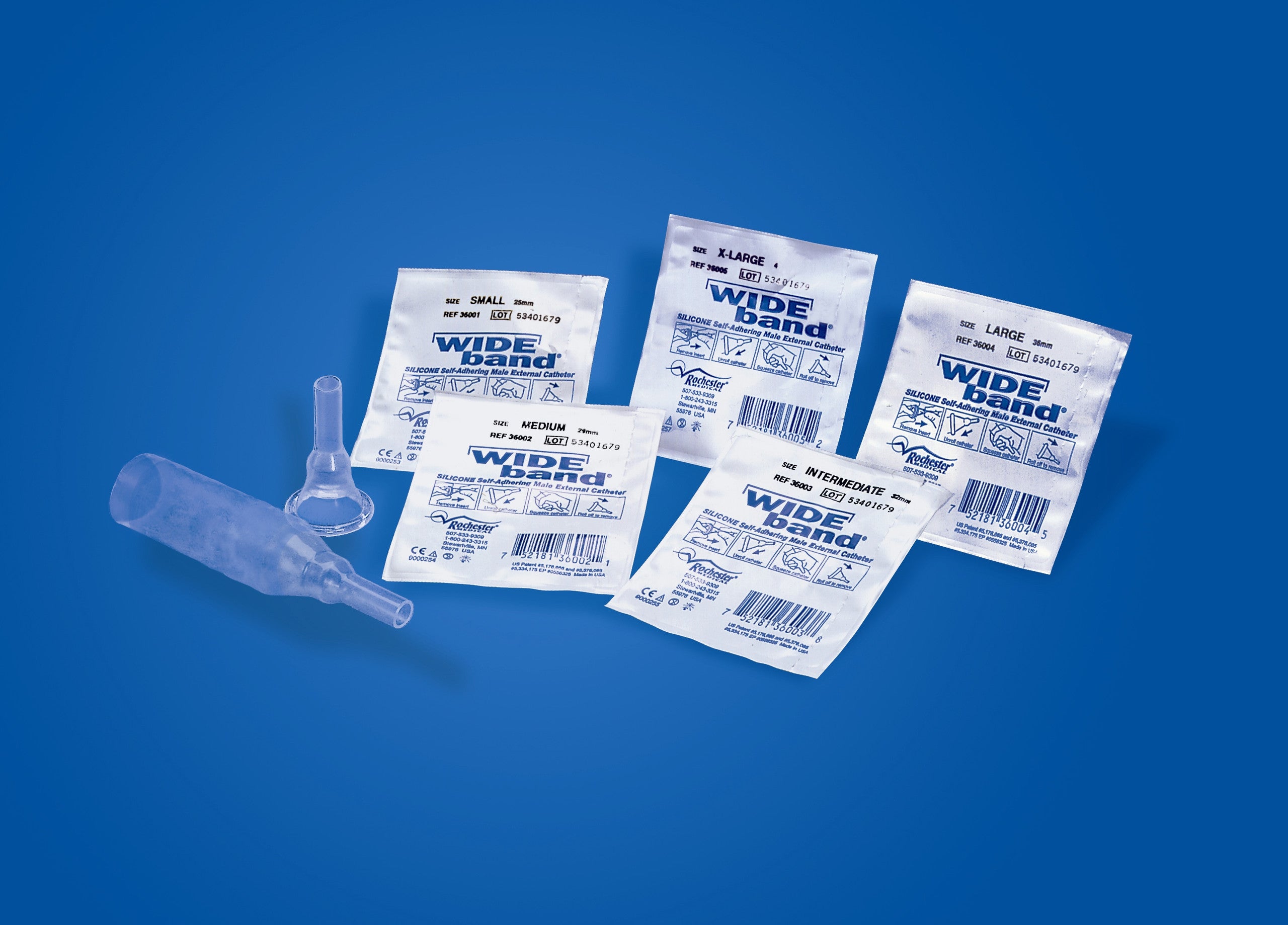 334731 - Wide Band - Male External Catheter Wide Band Self-Adhesive Band Silicone Small 36101 Pack of 1, (EA)