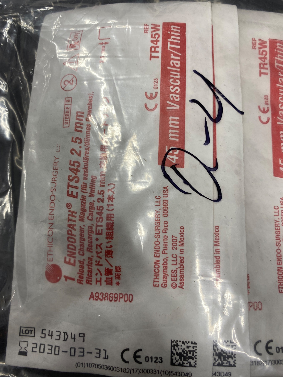 TR45W - ETHICON - Endopath ETS Articulating Linear Cutter Reload, 45 mm, (EA/1)