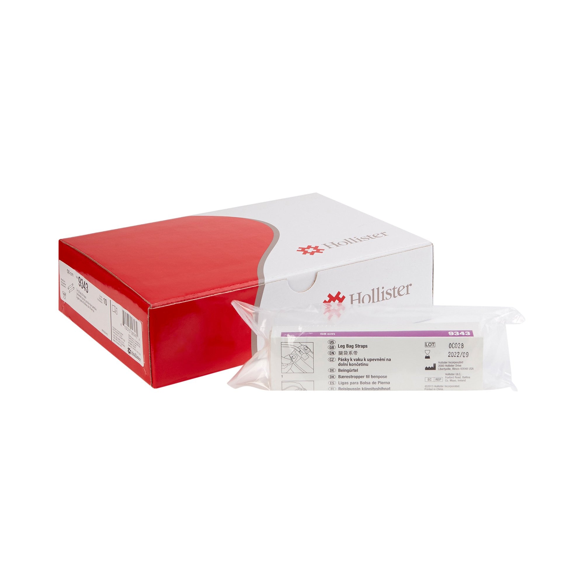 359014 - Hollister - Leg Strap Hollister Medium, 23 in, Vinyl, Reusable, Plastic Belt Tabs 9343 Box of 10, (BX)
