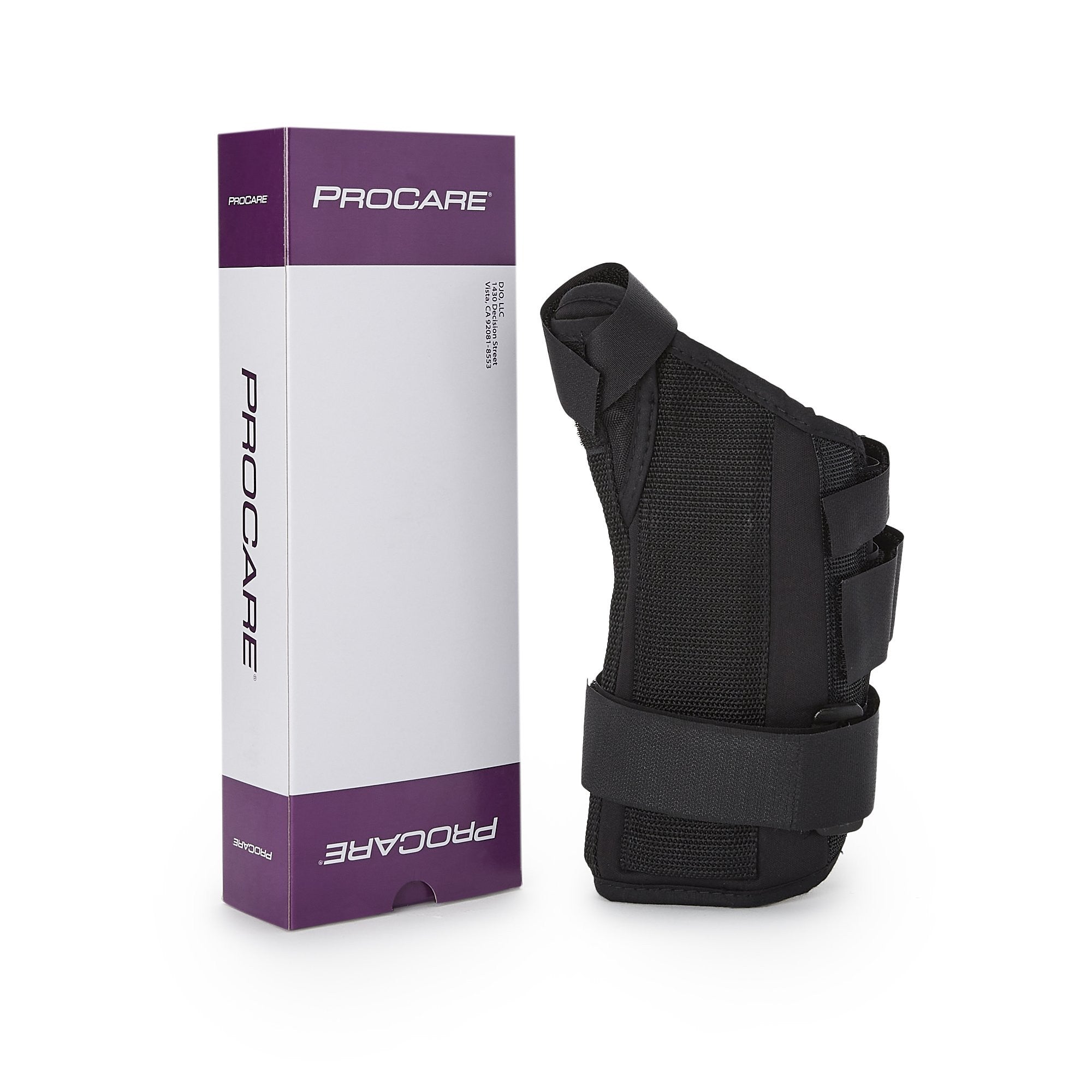 359055 - ProCare - Wrist Brace with Abducted Thumb ProCare ComfortFORM Aluminum / Foam / Spandex / Plastic Left Hand Black Medium 79-87315 Pack of 1, (EA)
