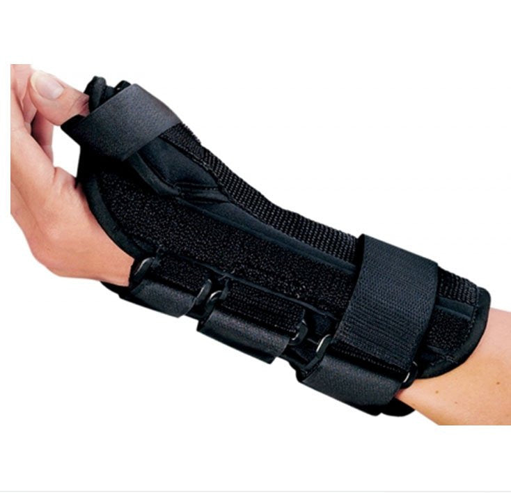 359056 - ProCare - Wrist Brace with Abducted Thumb ProCare ComfortFORM Aluminum / Foam / Spandex / Plastic Left Hand Black Large 79-87317 Pack of 1, (EA)