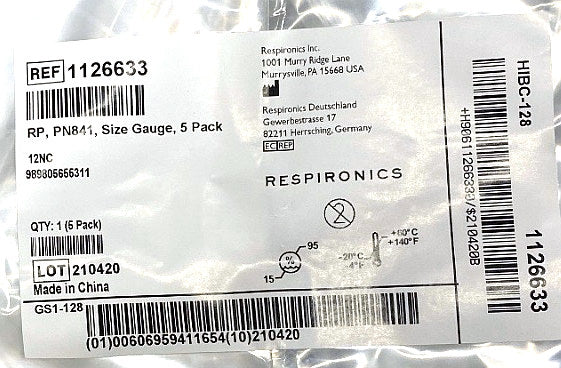 1126633 - RESPIRONICS - RP, PN841, size gauge, (EA/1)