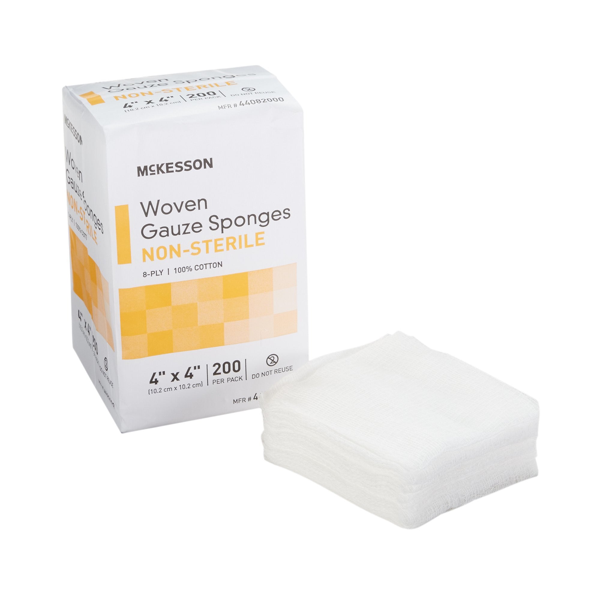 440028 - McKesson - McKesson Gauze Sponge 4 X 4 in 8-Ply NonSterile , 44082000, Case of 4000, (CS)