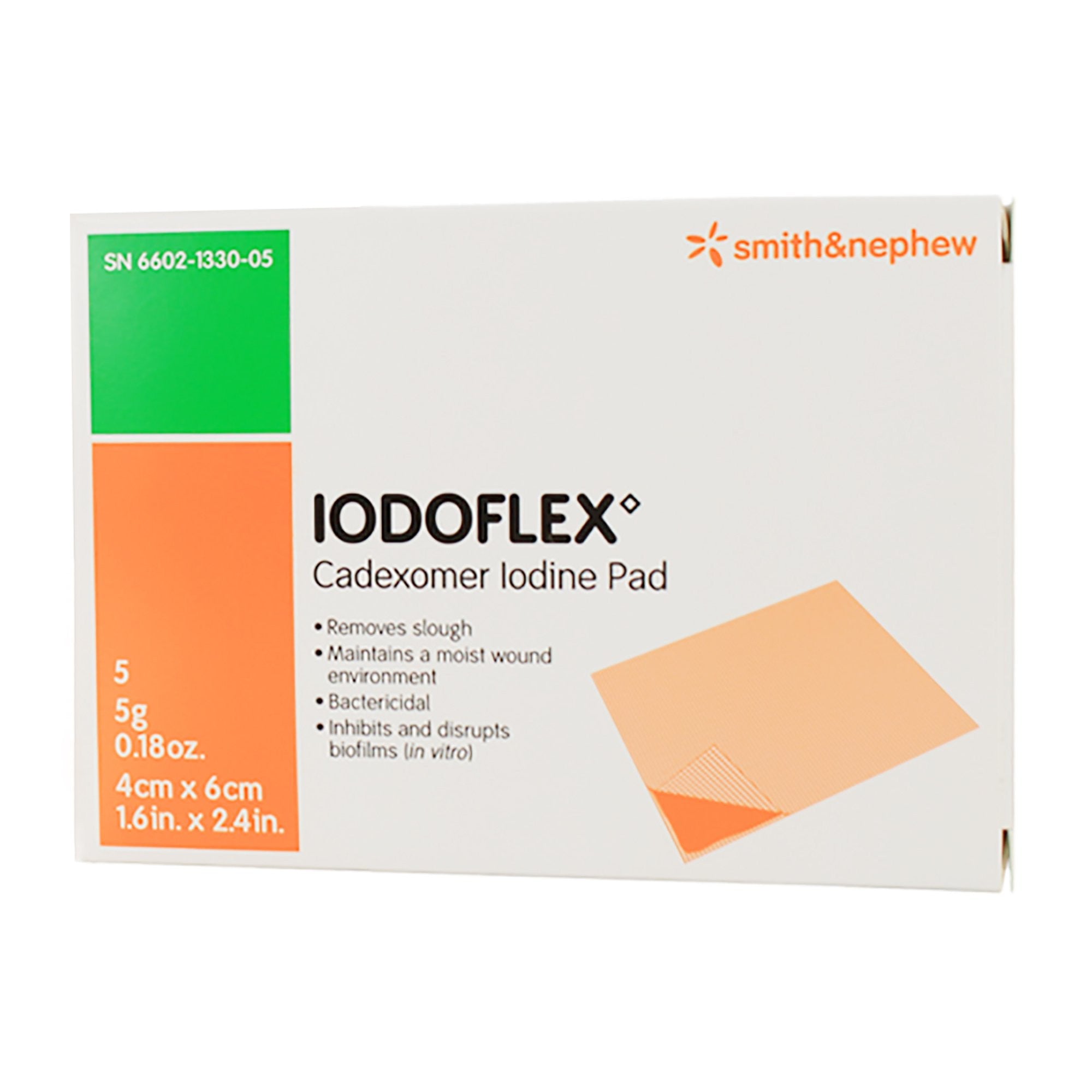 549316 - Iodoflex Pad - Iodoflex Pad Iodophor Impregnated Dressing Rectangle 1-1/2 X 2- 3/8 in Sterile Pack of 1, (EA)