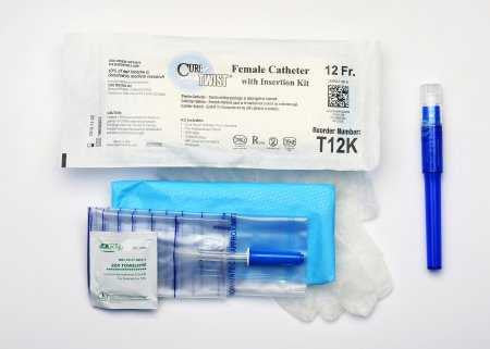 1034691 - Cure - Intermittent Catheter Tray Cure Twist Female, Straight Tip 12 Fr. Without Balloon T12K Pack of 1, (EA)