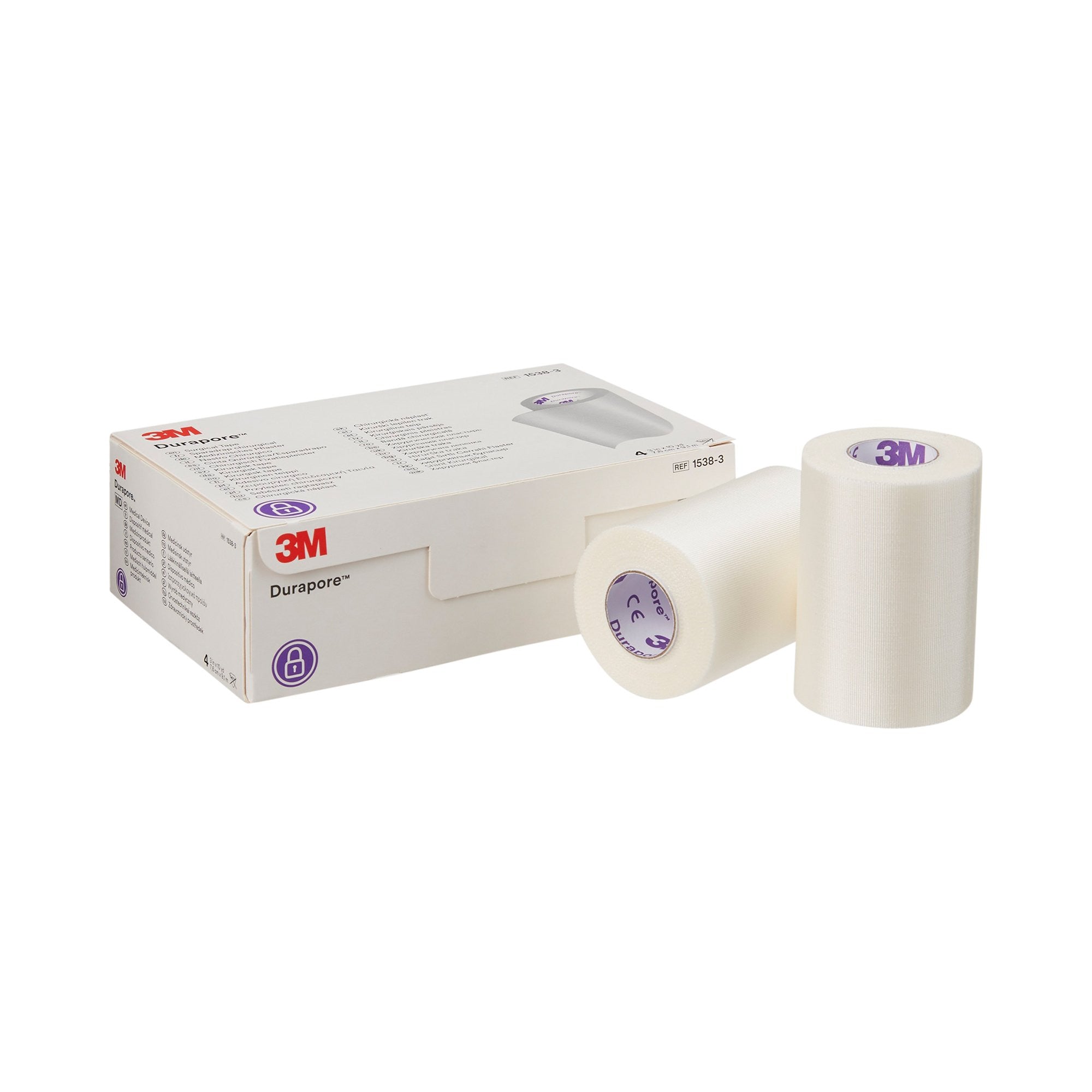 5777 - 3M - 3M Durapore Medical Tape White 3 in X 10 yd Silk-Like Cloth, 1538-3, Case of 40, (CS)