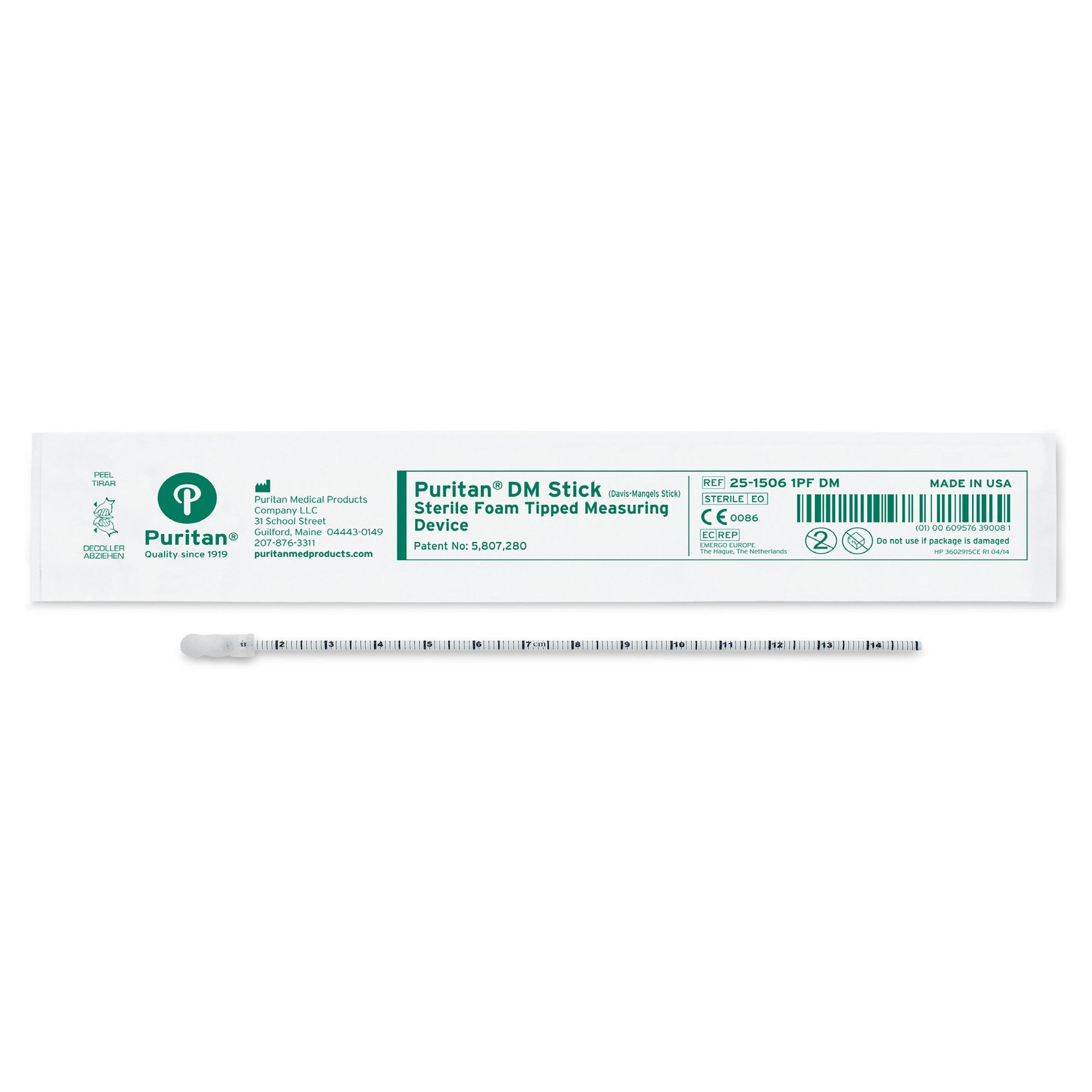 682382 - Puritan - Puritan Wound Measuring Device 6 in Length Foam / Polystyrene, Sterile, 25-1506 1PF DM, Case of 200, (CS)