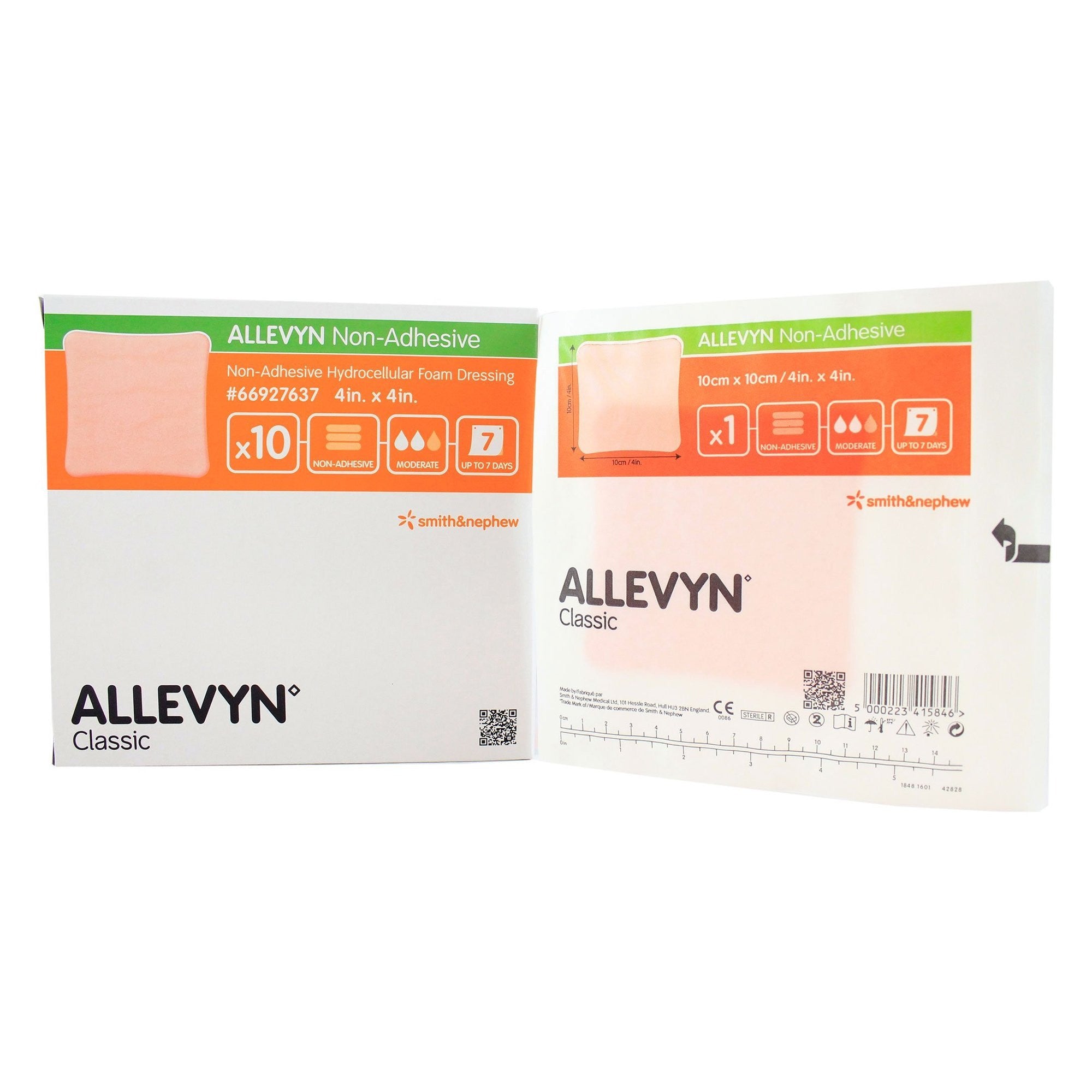 226263 - Allevyn - Allevyn Foam Dressing 4 X 4 Inch Without Border Film Backing Nonadhesive Square Sterile, 66007637, Case of 70, (CS)