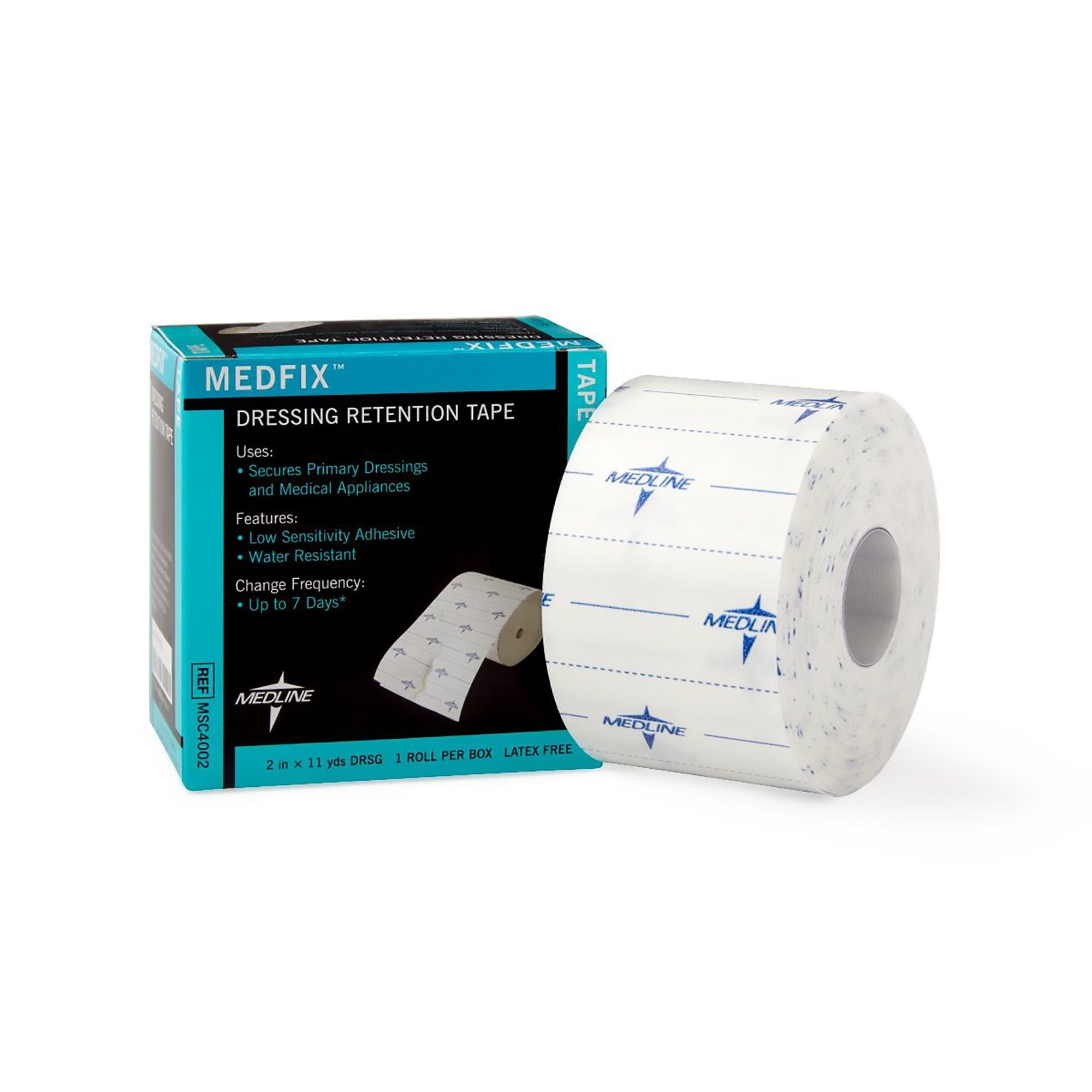 684035 - - MedFix Water Resistant Dressing Retention Tape with Liner White 2 in X 11 yd Nonwoven, MSC4002, Box of 1, (BX)