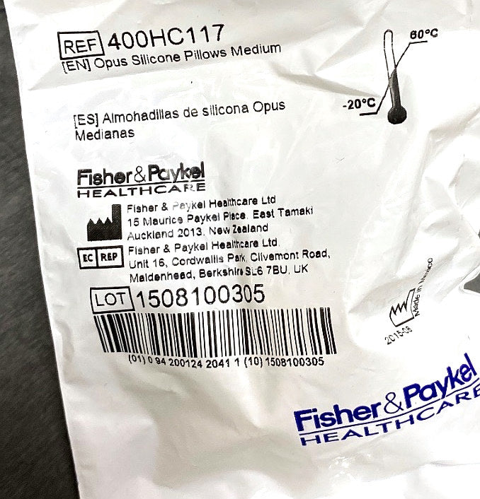 400HC117 - FISHER & PAYKEL - Opus silicone pillows medium, (EA/1)