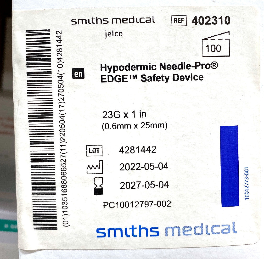 402310 - SMITHS MEDICAL - Jelco, (BX/100)