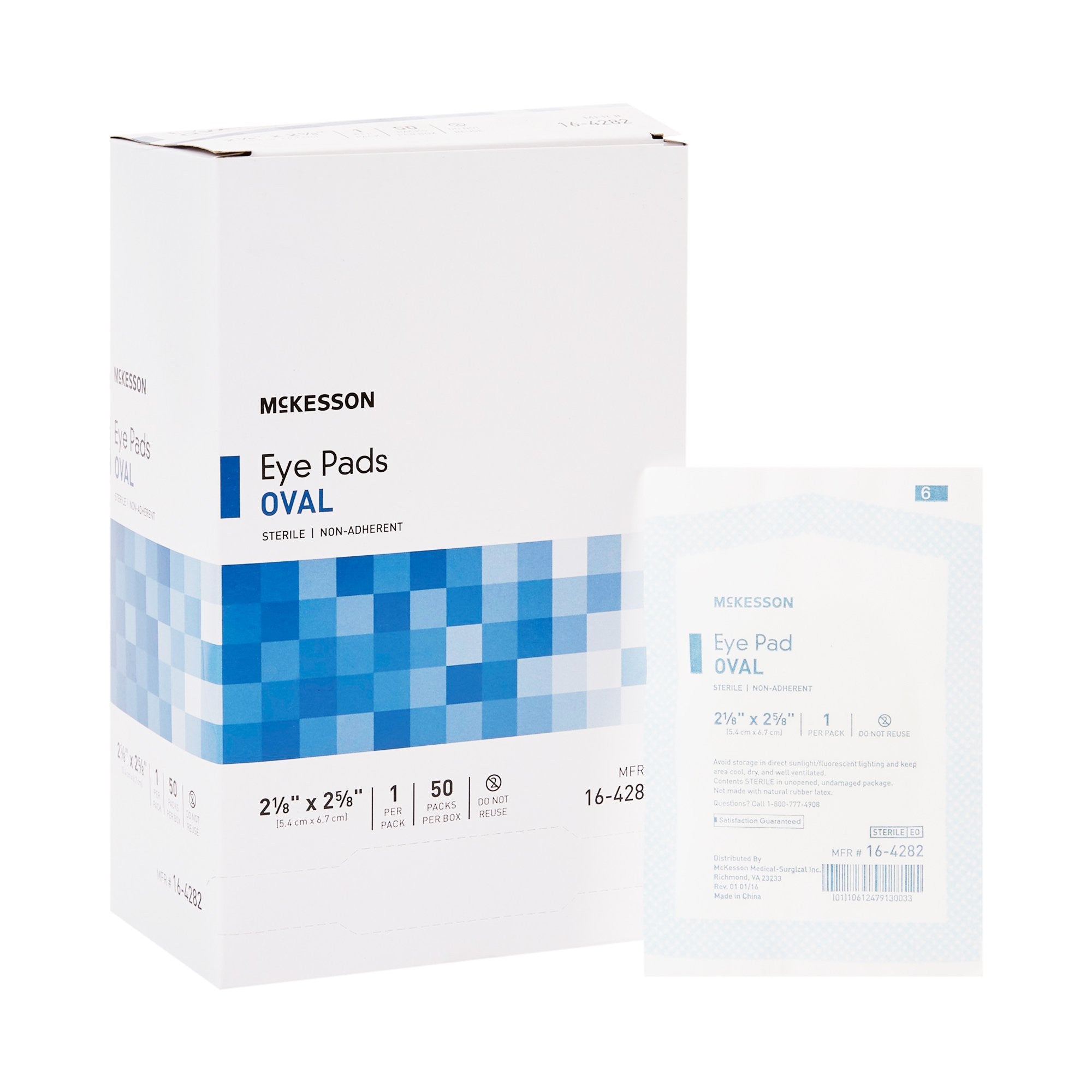 467978 - McKesson - Eye Pad McKesson 2-1/8 x 2-5/8 Inch 16-4282 Case of 600, (CS)