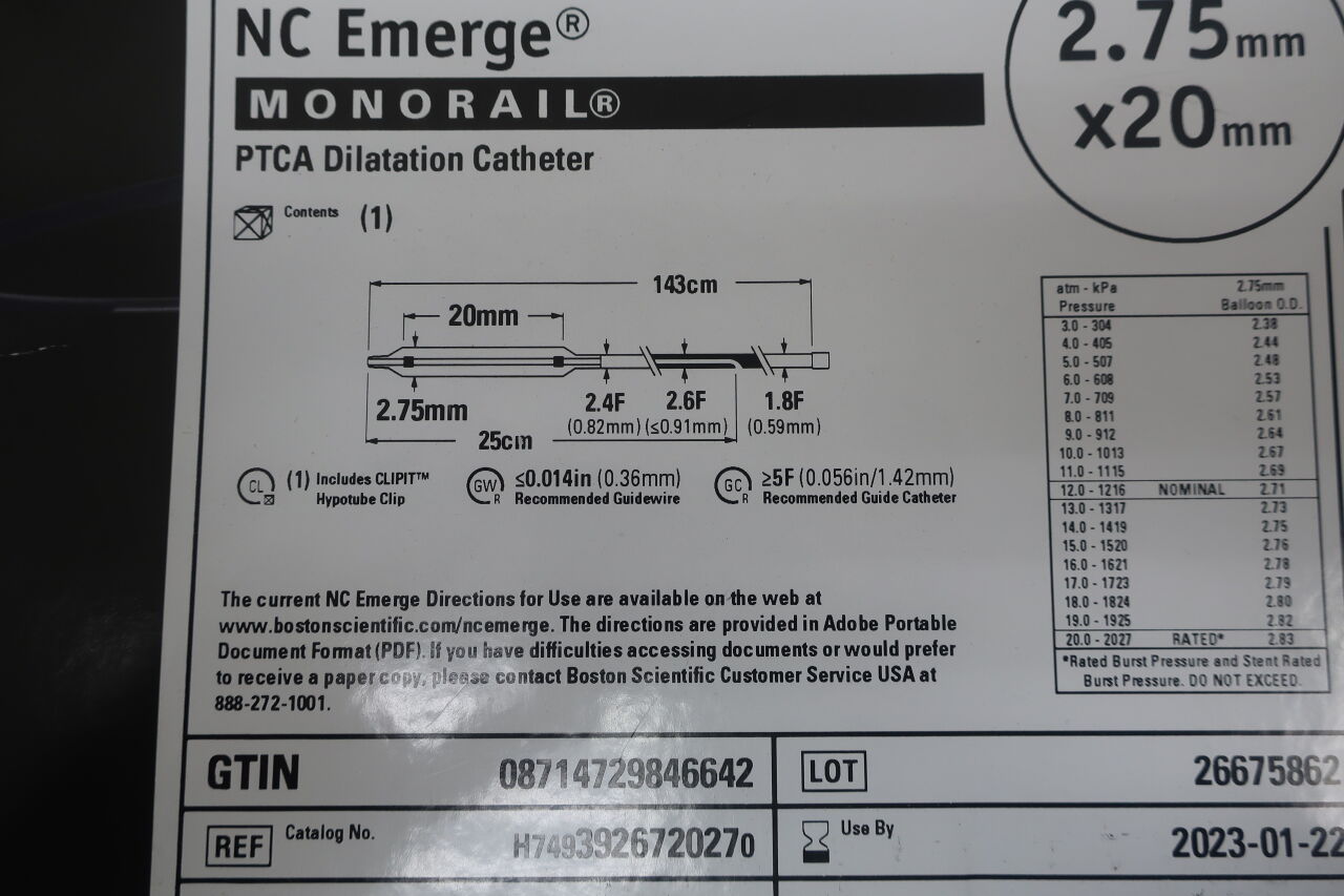392672027-BXEXP - BOSTON SCIENTIFIC - ptca dilation catheter, (BOX/1/1) - ( Expiry Date: Expired )