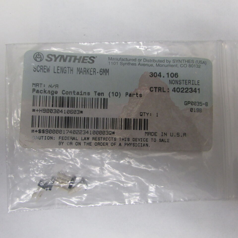304.106 - SYNTHES - screw length marker - 6mm, () - ( Expiry Date: EACH )