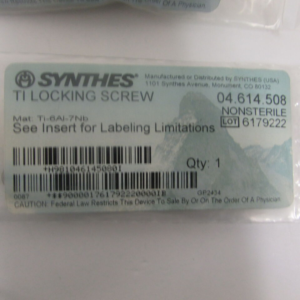 04.614.508 - SYNTHES - ti locking screw, () - ( Expiry Date: EACH )