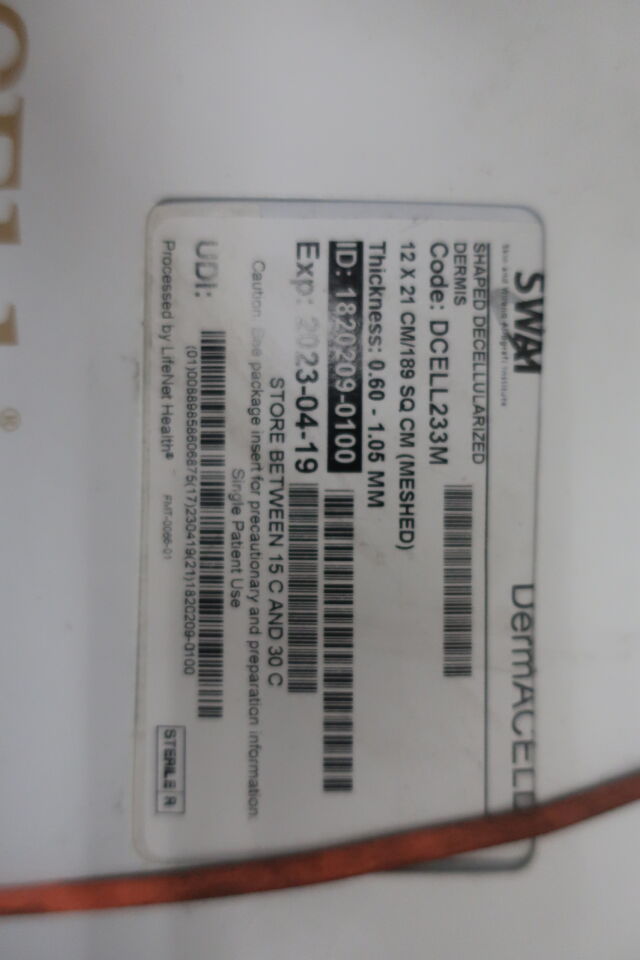 DCELL233M : DERMACELL - DCELL233M - SWAI - dcell233m : dermacell - dcell233m, (EACH/1/1) - ( Expiry Date: Expired )