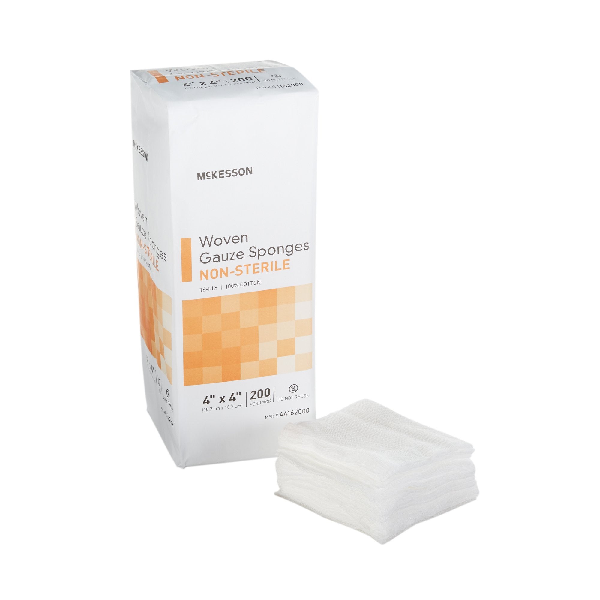 446031 - McKesson - McKesson Gauze Sponge 4 X 4 in 16-Ply NonSterile , 44162000, Case of 2000, (CS)