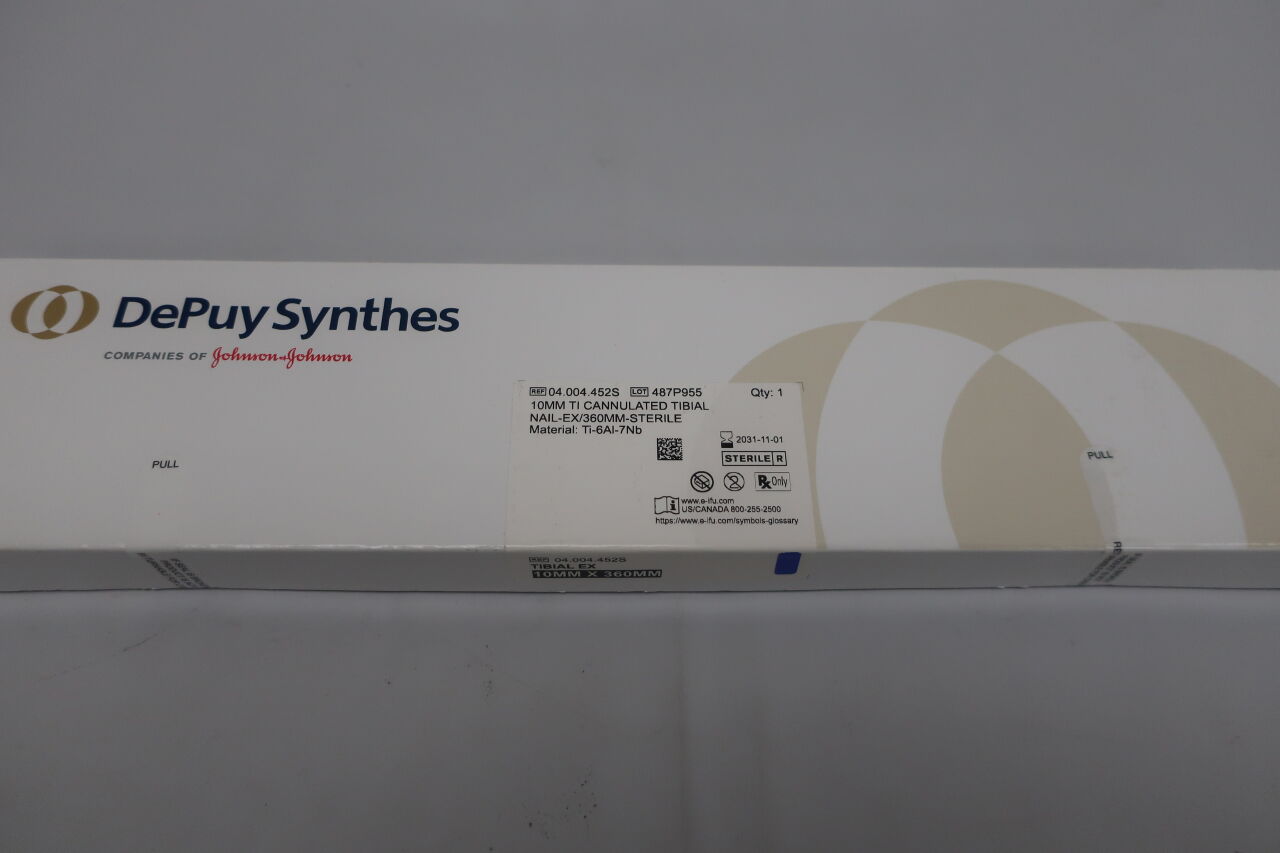 04.004.452S - SYNTHES - EXPert Nail 10MM TI CANNULATED TIBIAL NAIL-EX/360MM-STERILE, (box/1) - ( Expiry Date: 2031-11-01 )