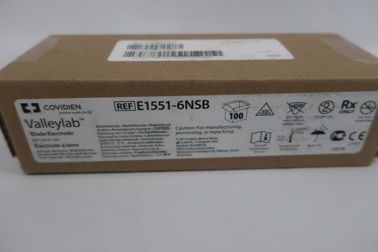 E1551-6NSB - COVIDIEN - 刀片電極;注意:用於製造、加工或重新包裝。 (盒/100)-(有效期限:不適用)