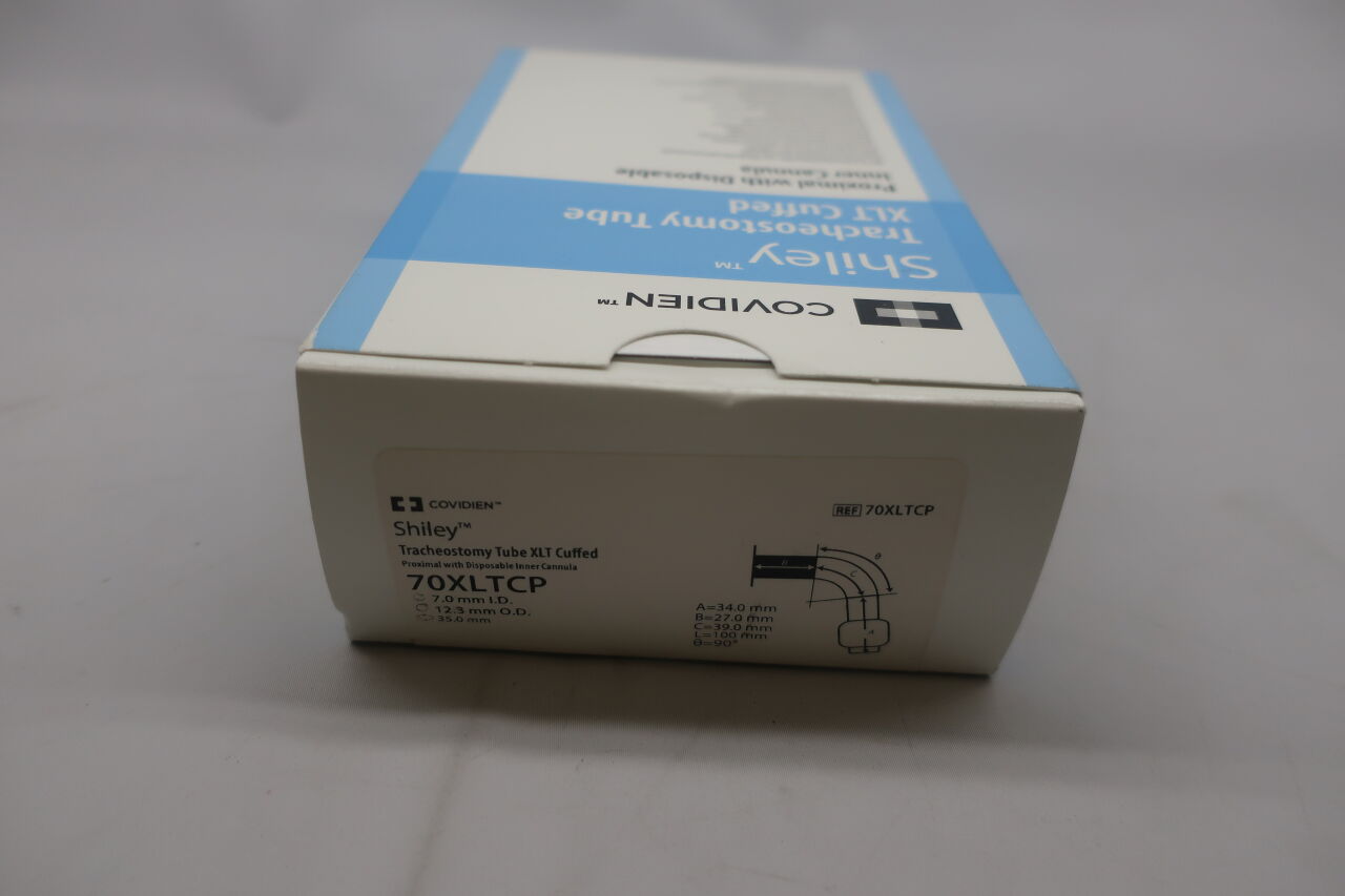 70XLTCP - COVIDIEN - Shiley XLT Extended-Length Tracheostomy Tube, 7 ID x 12.3 mm OD, (BOX) - ( Expiry Date: 2022-04-01 )