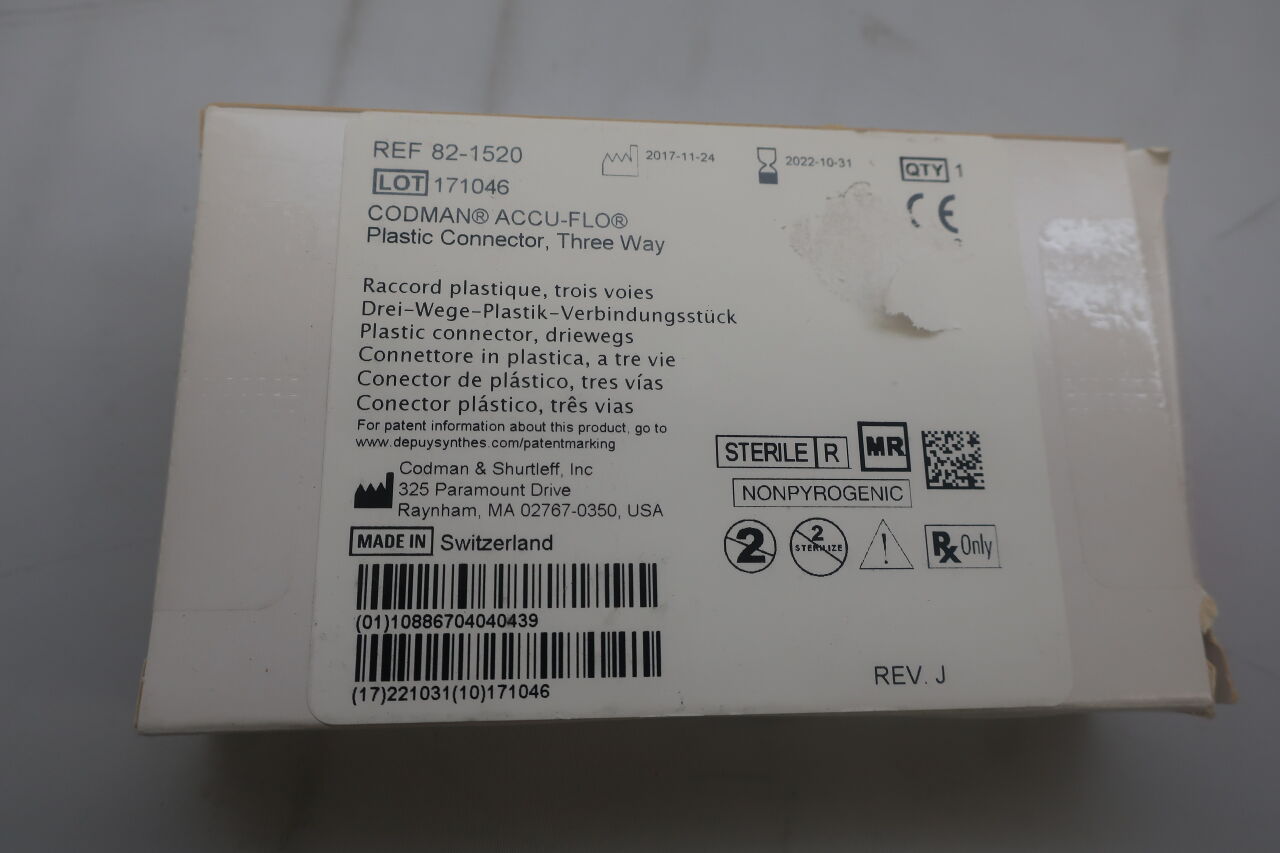 82-1520 - CODMAN - plastic connector - 82-1520, (BOX) - ( Expiry Date: 2022-10-31 )