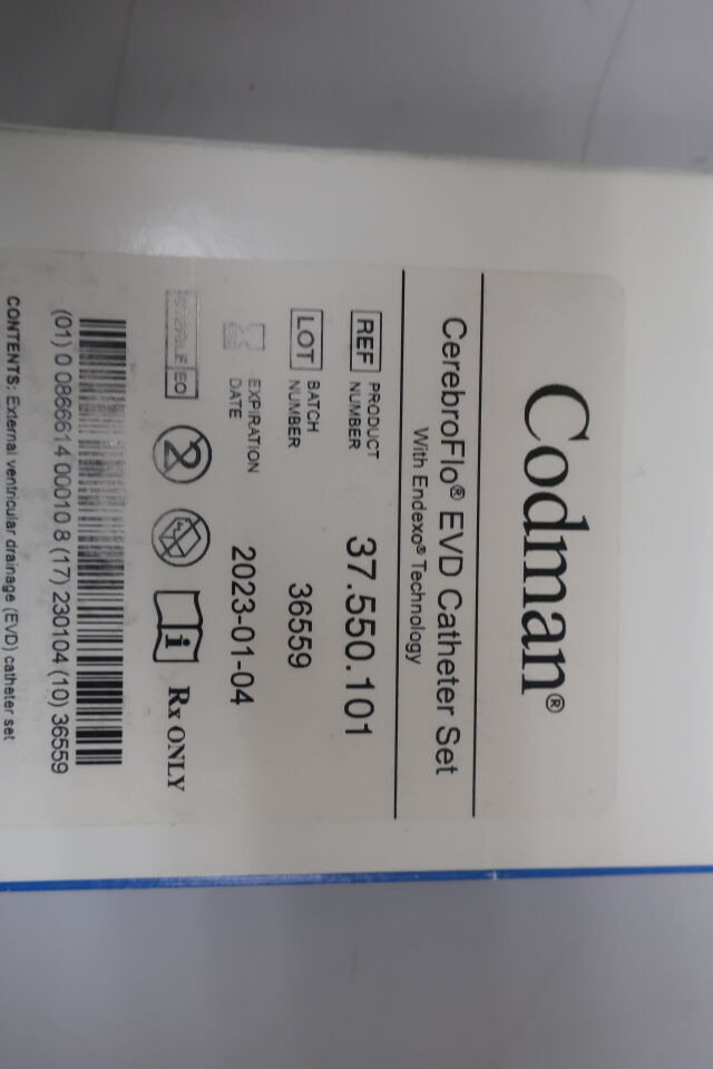 37.550.101 - CODMAN - cerebroflo evd catheter - 37.550.101, (BX/1) - ( Expiry Date: 2023-01-04 )
