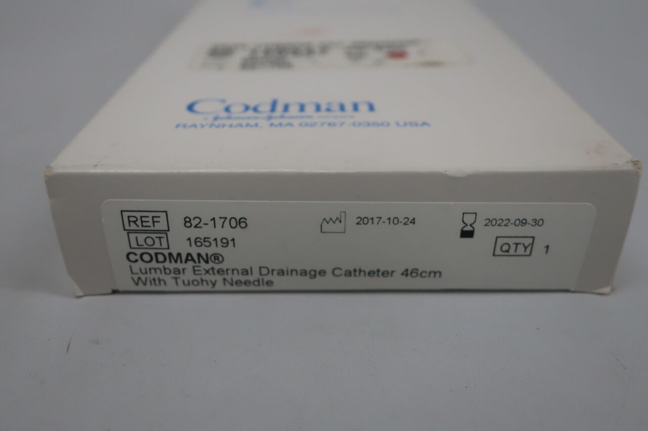 82-1706 - CODMAN - codman lumbar external drainage catheter with tuohy needle 46cm -, (BOX/1) - ( Expiry Date: 2022-09-30 )