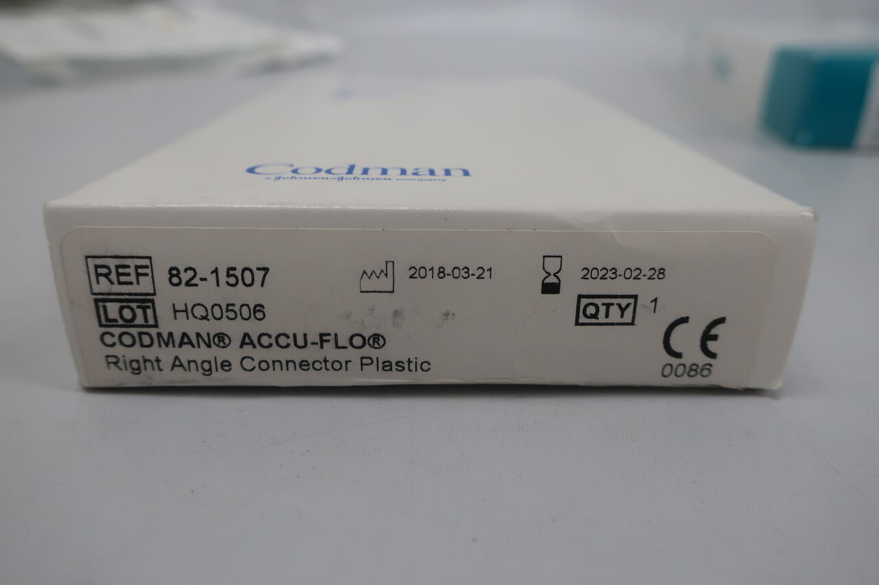 82-1507 - CODMAN - codman accu-flo right angle connector plastic -, () - ( Expiry Date: 2023-02-28 )