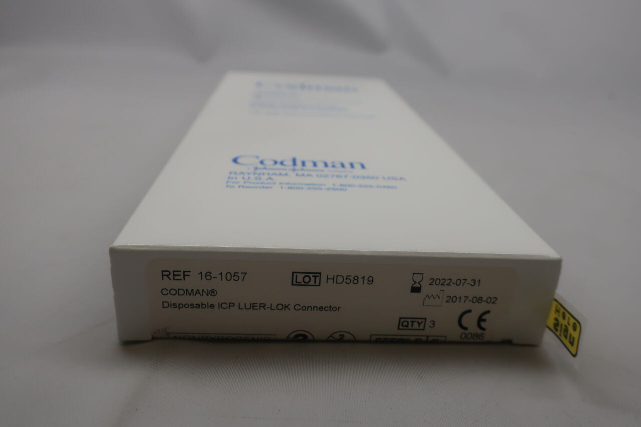 16-1057 - CODMAN - disposable icp luer-lok connector - 16-1057, (BOX/3) - ( Expiry Date: 2022-07-31 )
