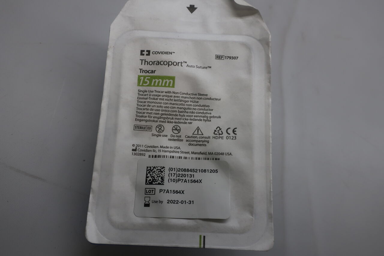 179307 - COVIDIEN - Thoracoport Single-Use Blunt Tip Trocar, 15 mm Size, () - ( Expiry Date: )