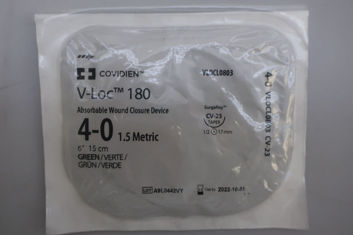 VLOCL0803 - COVIDIEN - V-Loc 180 Absorbable Wound Closure Device, Size 4, 6 in. Length, ()