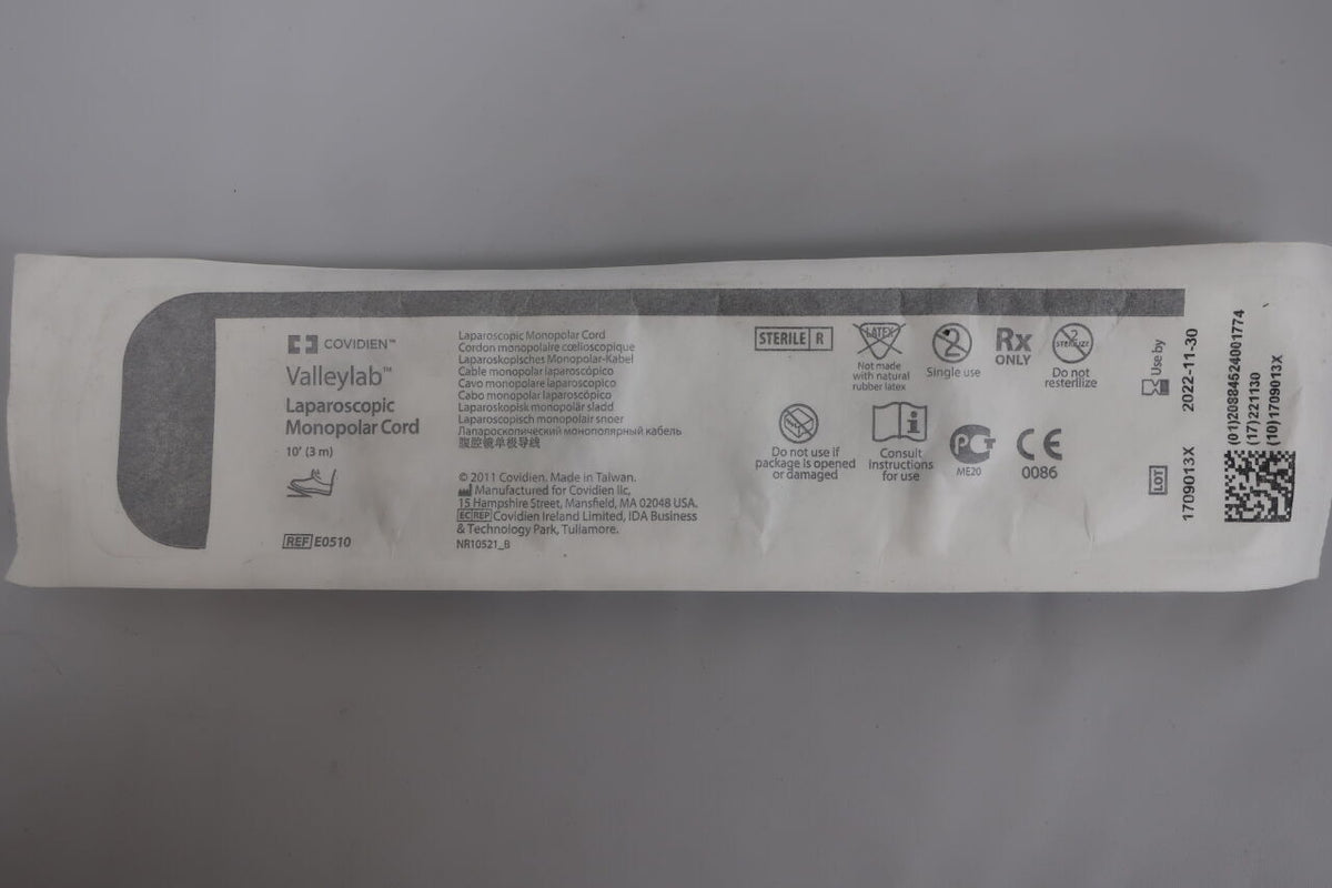 E0510 - COVIDIEN - Valleylab Footswitching Laparoscopic Monopolar Cord, 10 ft. Length, ()