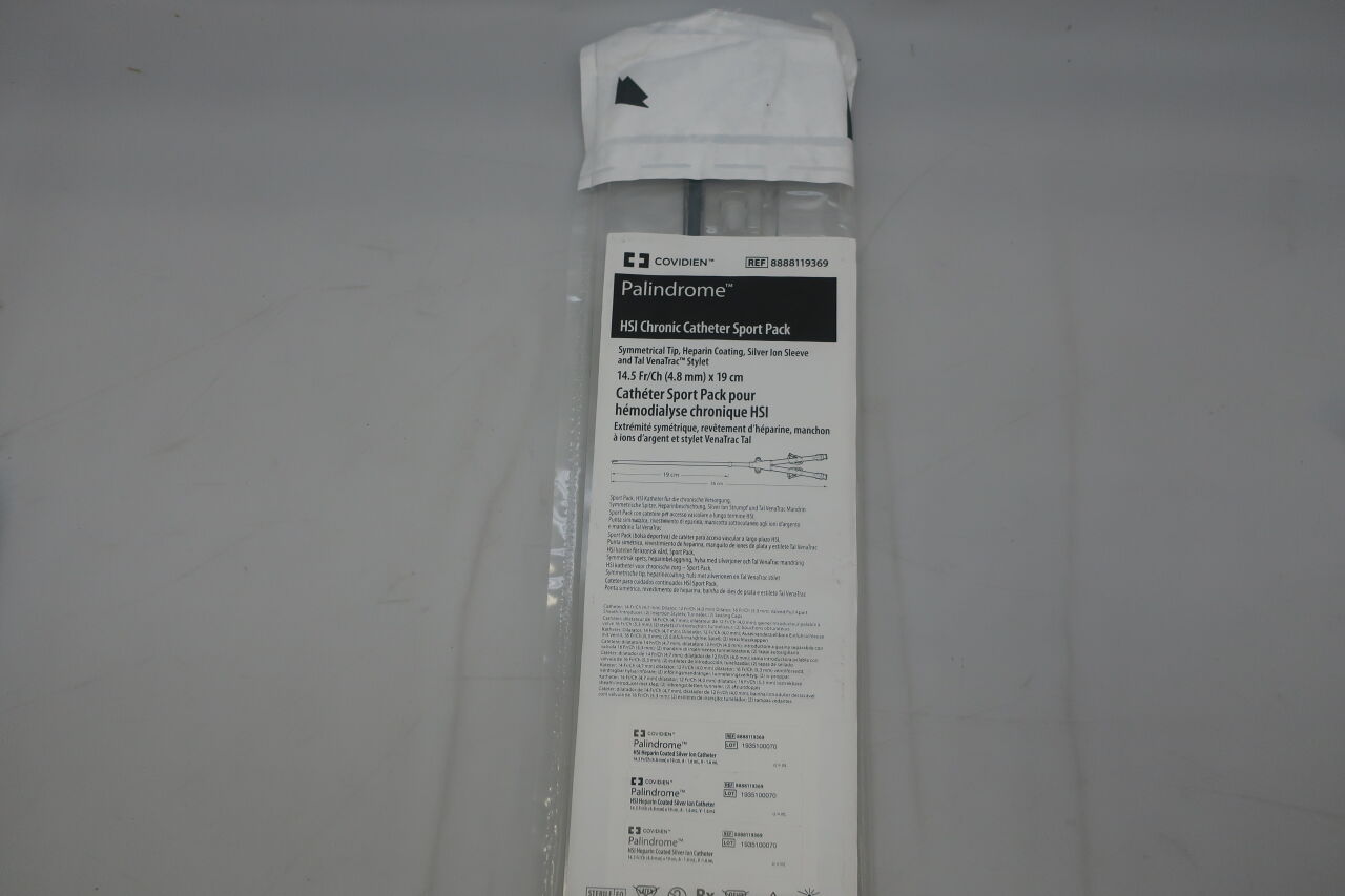8888119369 - COVIDIEN - palindroome hsi chronic catheter sport pack - 8888119369, () - ( Expiry Date: )