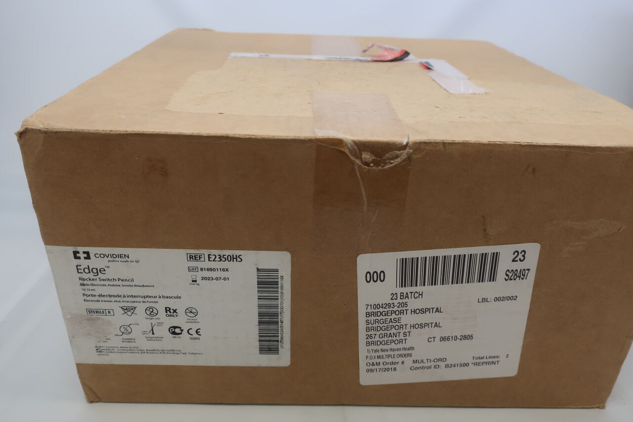 E2350HS - COVIDIEN - Edge Sterile Rocker Switch Pencil with Blade Electrode Holster and Smoke Attachment, 10 ft. Cord Length, () - ( Expiry Date: )