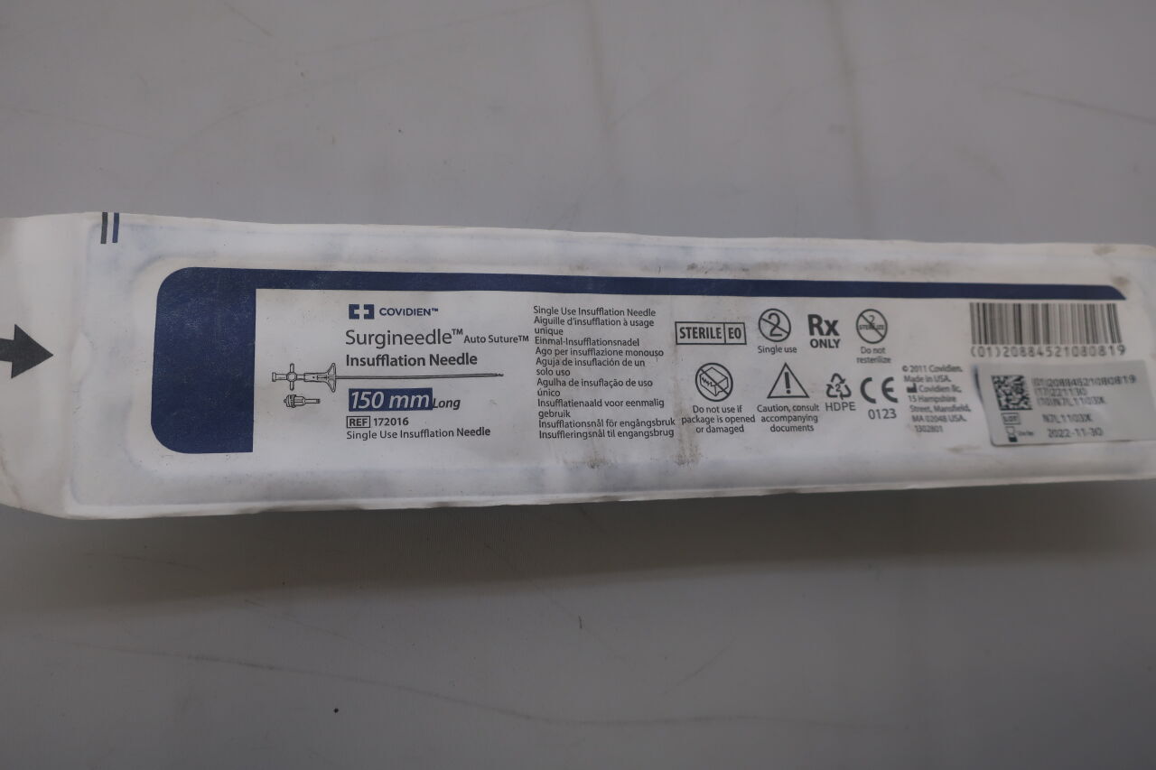 172016 - COVIDIEN - Surgineedle Pneumoperitoneum Needle, 150 mm Length, 14G Gauge, () - ( Expiry Date: )