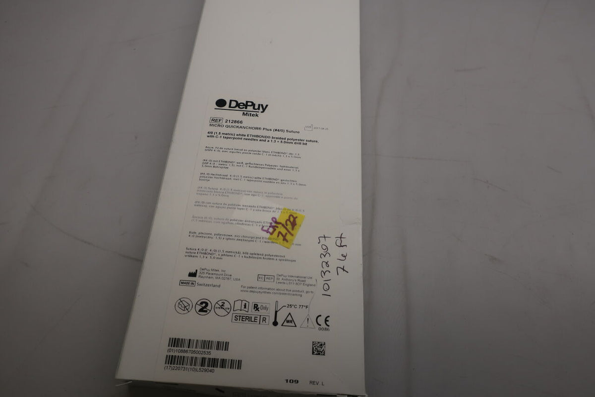 212866 - DEPUY - Micro QuickAnchor Plus Suture with #4 Ethibond (C-1) and Drill Bit, ()