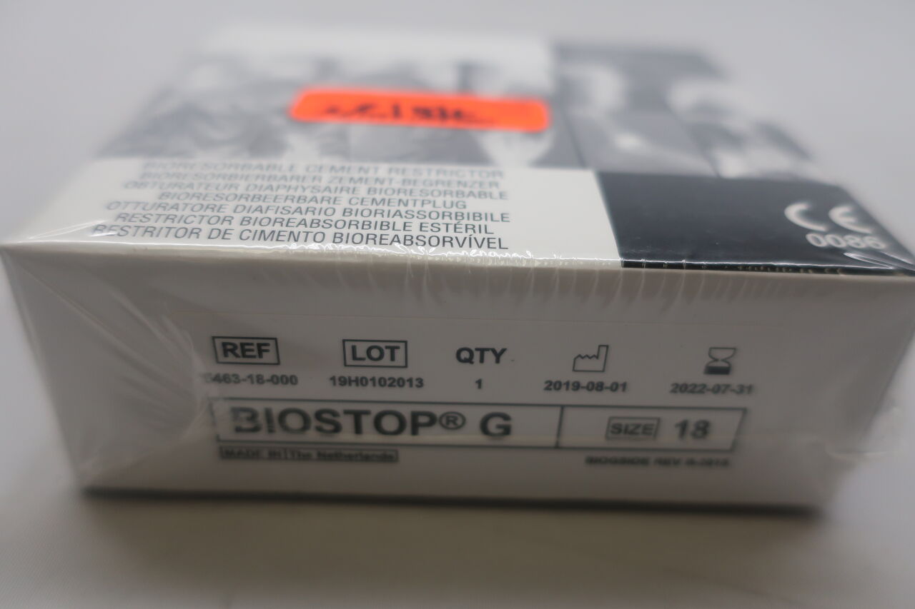5463-18-000 - DEPUY - biostop g bioresorbable cement restrictor size 18, (BX/1) - ( Expiry Date: 2022-07-31 )