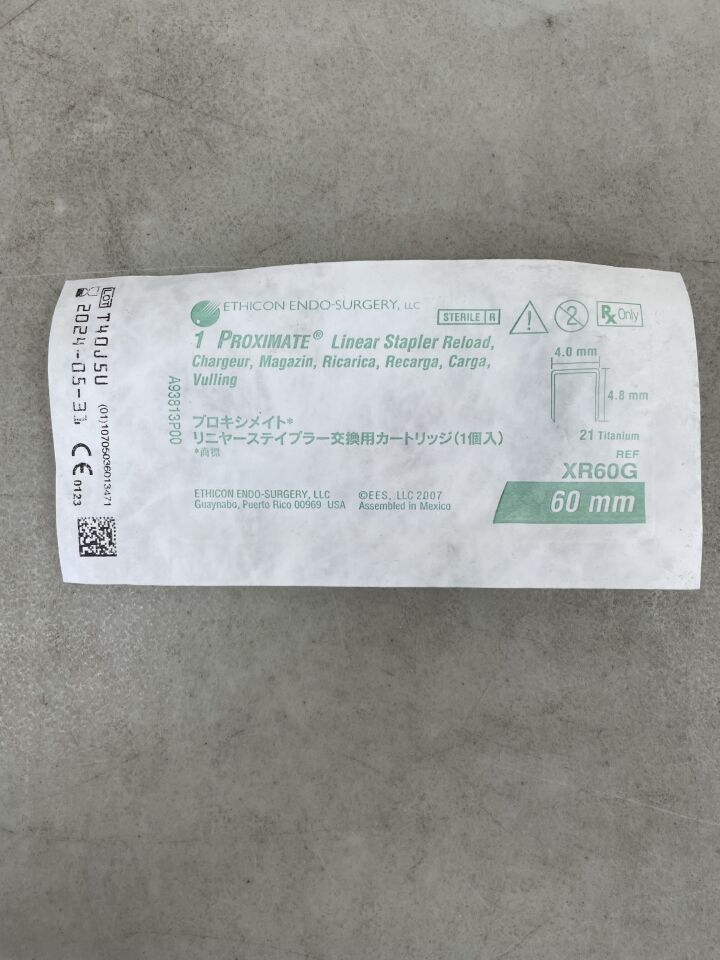 XR60G - ETHICON - Proximate Reloadable Staplers Cartridge, Green, For TX60 30 mm Linear Stapler, () - ( Expiry Date: 2022-04-30 )