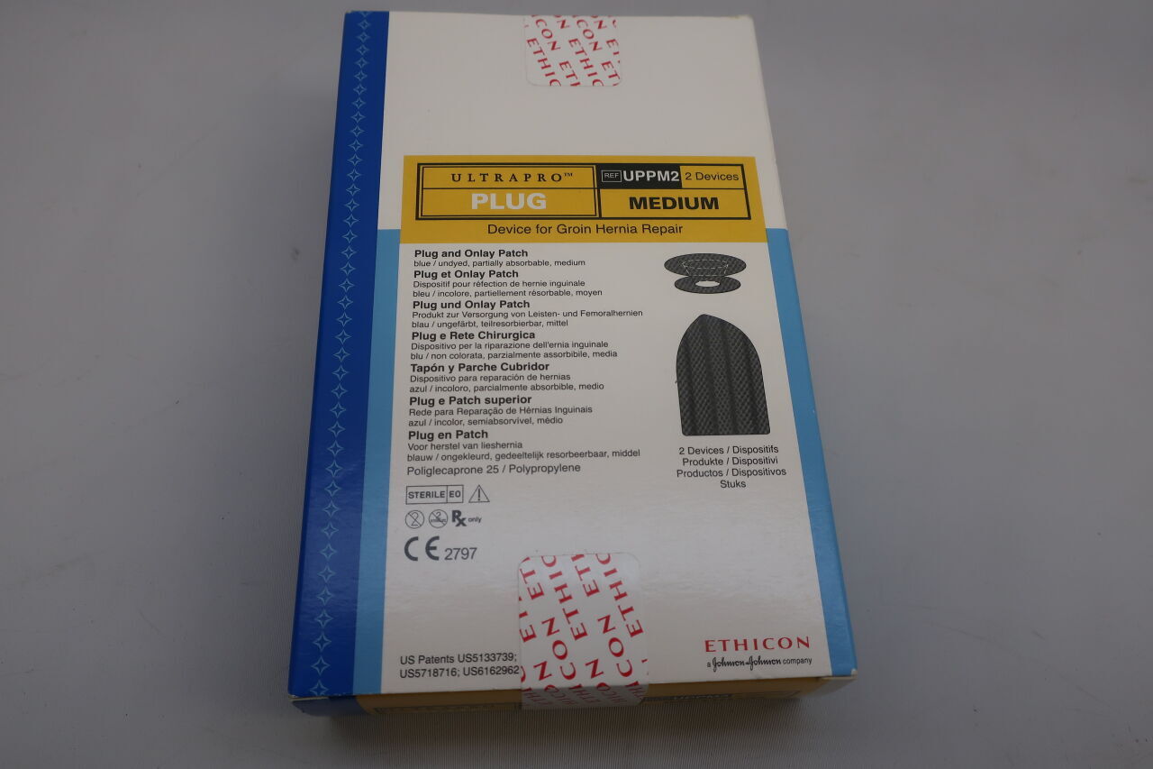 UPPM2 - ETHICON - Ultrapro Plug Hernia System, Medium, 4 cm Anchor, (BX/2) - ( Expiry Date: 2022-04-30 )