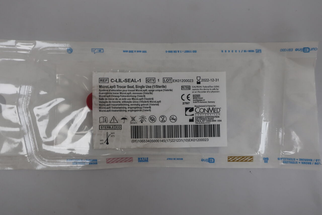 C-LIL-SEAL-1 - CONMED - microlap trocar seal, single use (1/sterile), (EA) - ( Expiry Date: 2022-12-31 )