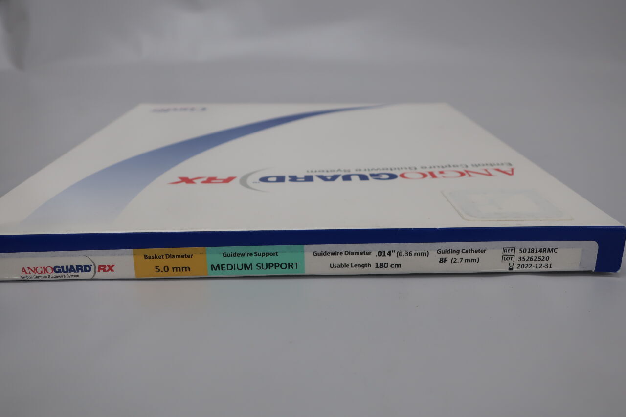 501814RMC - CORDIS - Angioguard Rx Emboli Capture Guidewire System, Medium Support, 0.014 in. dia. x 180 cm Length, (BX/1) - ( Expiry Date: 2022-12-31 )