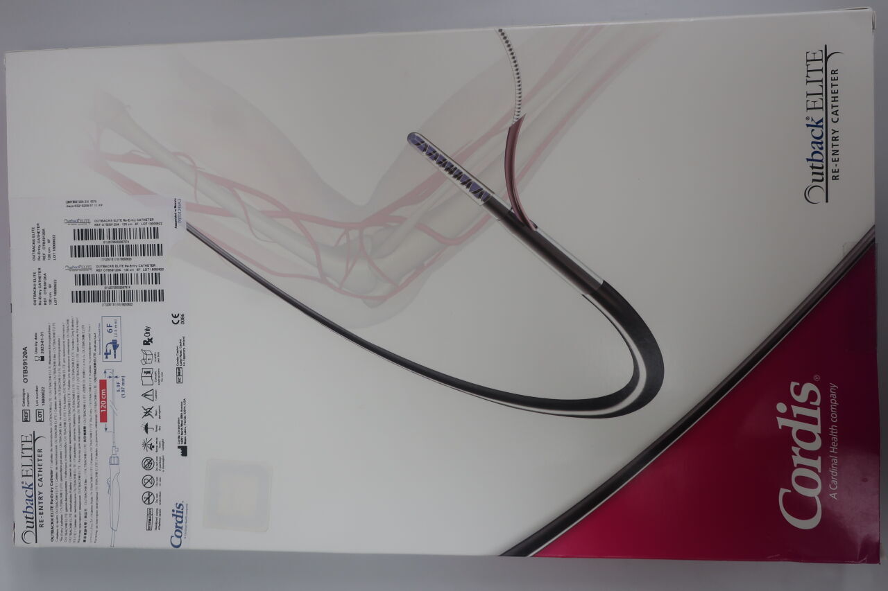 OTB59120A - CORDIS - Outback Elite Re-Entry Catheter 6 Fr Compatibility Sheath, 120 cm Usable Length, (BX/1) - ( Expiry Date: 2023-01-31 )