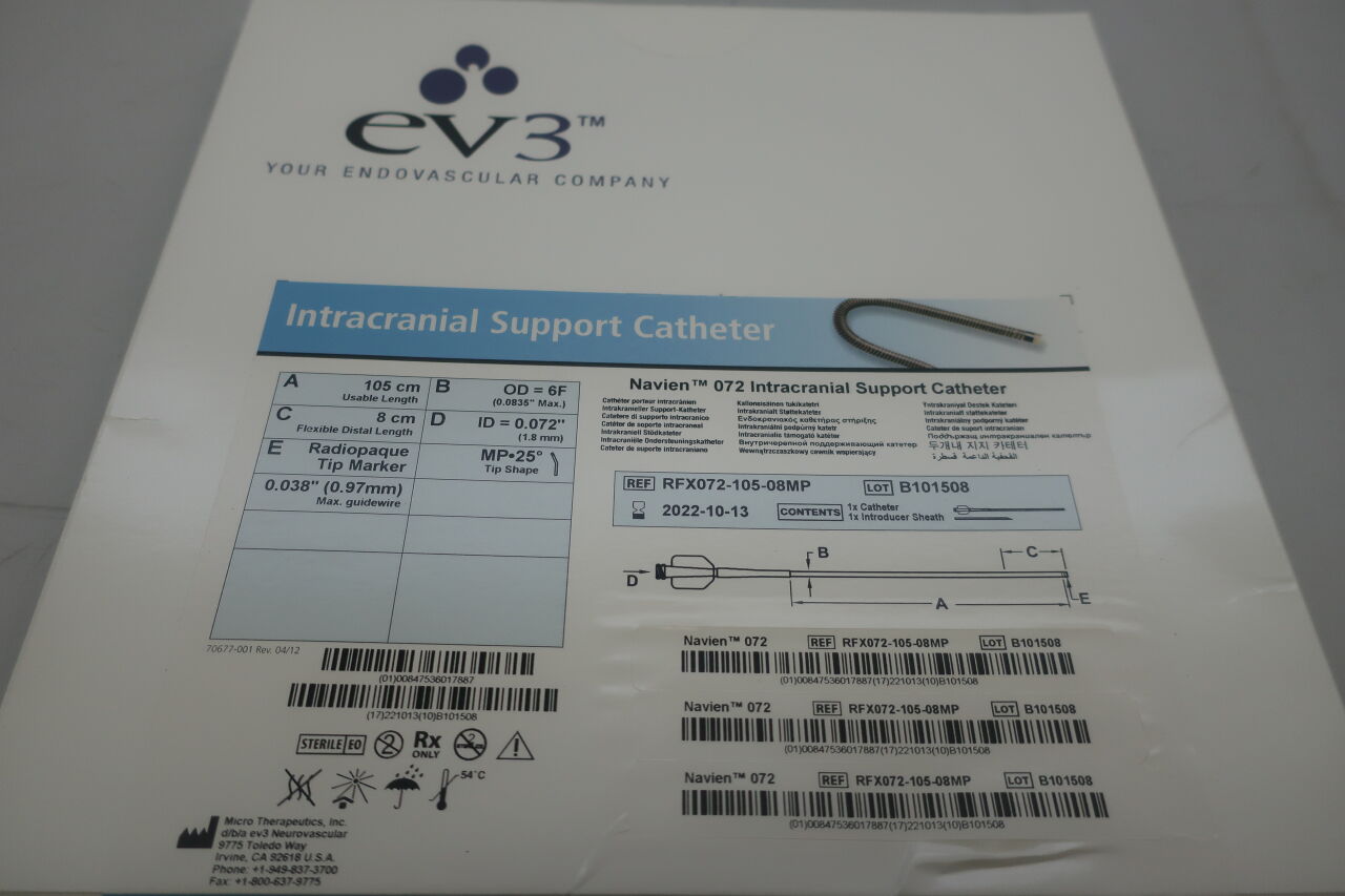 RFX072-105-08MP - EV3 - navien 072 6f intracranial support catheter 105cm, straight, () - ( Expiry Date: 2022-10-13 )