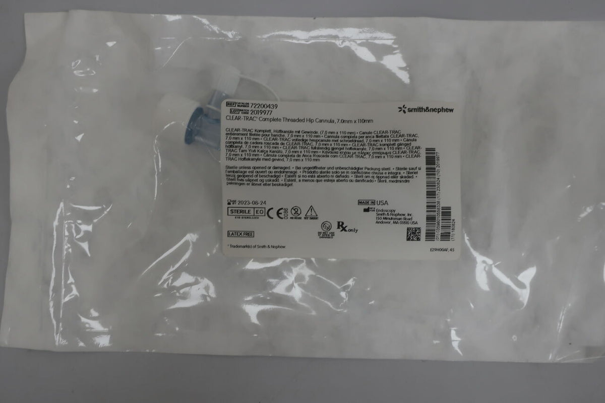 72200439 - SMITH & NEPHEW - Clear-Trac Disposable Complete Hip Cannula System, 7 ID x 110 mm Length, ()