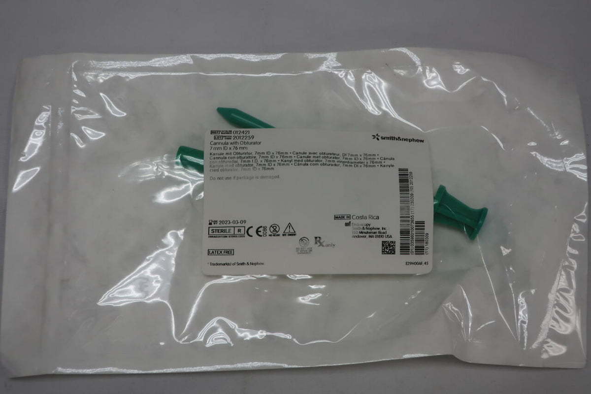 012421 - SMITH & NEPHEW - Smith & Nephew Universal Cannula Kit, 7 ID x 76 mm Length, Green, ()