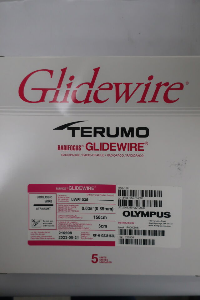 UWR1035 - TERUMO - Radifocus Glidewire Straight, Urologic Wire - .035" x 150cm x 3cm
, () - ( Expiry Date: 2023-05-31 )